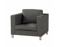 Dekoria Potah na křesko IKEA Karlanda, krátký, grafitová, Potah na křeslo Karlanda, Etna, 705-35