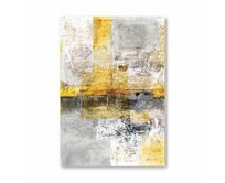 Dekoria Malba na plátně Yellow Abstract, 50 x 70 cm