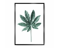 Dekoria Plakát Leaf Emerald Green, 30 x 40 cm, Ramka: Czarna