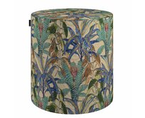 Dekoria Sedák Barrel- válec pevný, d40cm, výška 40cm, zielono-niebieski, ø40 cm x 40 cm, Intenso Premium, 144-29