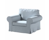 Dekoria Potah na křeslo IKEA Ektorp, jemně blankytný melanž, křeslo Ektorp, Amsterdam, 704-46