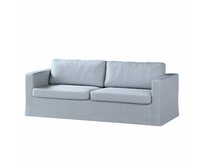 Dekoria Potah na pohovku IKEA  Karlstad 3-místná, nerozkládací, dlouhý, jemně blankytný melanž, pohovka Karlstad 3-místná, Amsterdam, 704-46