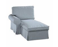 Dekoria Potah na lenošku Ektorp levý, jemně blankytný melanž, lenoška Ektorp levá, Amsterdam, 704-46