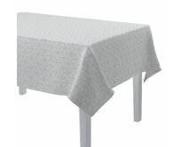 Dekoria Ubrus obdélníkový, vzor na krémově bílém podkladu, 130 x 130 cm, Sunny, 143-51