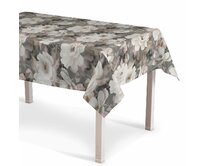 Dekoria Ubrus obdélníkový, krémové a růžové květy na šedém podkladu, Gardenia, 142-13