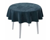 Dekoria Ubrus kulatý, staroněmecká modrá, Velvet, 704-16