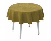 Dekoria Ubrus kulatý, olivově zelená, Velvet, 704-27