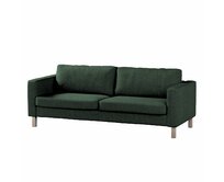 Dekoria Potah na pohovku IKEA Karlstad 3-místná, nerozkládací, krátký, lesní zelená, pohovka Karlstad 3-místná, City, 704-81