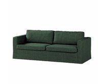Dekoria Potah na pohovku IKEA Karlstad 3-místná, nerozkládací, dlouhý, lesní zelená, pohovka Karlstad 3-místná, City, 704-81