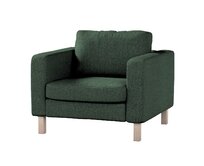 Dekoria Potah na křeslo IKEA Karlstad, krátký, lesní zelená, potah na křeslo Karlstad krátký, City, 704-81