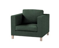 Dekoria Potah na křesko IKEA Karlanda, krátký, lesní zelená, Potah na křeslo Karlanda, City, 704-81