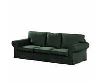 Dekoria Potah na pohovku IKEA Ektorp 3-místná rozkládací, NOVÝ MODEL 2013, lesní zelená, Ektorp 3-m rozkládací, od 2013, City, 704-81