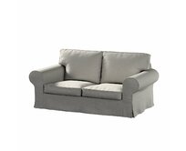 Dekoria Potah na pohovku IKEA Ektorp 2-místná rozkládací NOVÝ MODEL 2012, chenille grise, Ektorp 2-m rozkl. od 2012, Living, 161-57