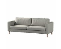Dekoria Potah na pohovku IKEA Karlstad, 3-místná, rozkládací, chenille grise, Potah na Karlstad, 3-místná, rozkládací, Living, 161-57