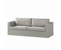 Dekoria Potah na pohovku IKEA  Karlstad 3-místná, nerozkládací, dlouhý, chenille grise, pohovka Karlstad 3-místná, Living, 161-57