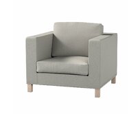 Dekoria Potah na křesko IKEA Karlanda, krátký, chenille grise, Potah na křeslo Karlanda, Living, 161-57
