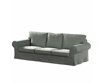 Dekoria Potah na pohovku IKEA Ektorp 3-místná, rozkládací STARÝ MODEL PIXBO, Šedá, pohovka Ektorp 3-místná rozkládací, Living Velvet, 704-57