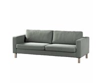 Dekoria Potah na pohovku IKEA Karlstad, 3-místná, rozkládací, Šedá, Potah na Karlstad, 3-místná, rozkládací, Living Velvet, 704-57