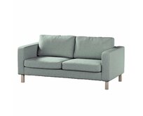 Dekoria Potah na pohovku IKEA  Karlstad 2-místná, nerozkládací, krátký, béžová a eukalyptová, pohovka Karlstad 2-místná, Madrid, 162-04
