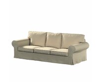 Dekoria Potah na pohovku IKEA Ektorp 3-místná rozkládací, NOVÝ MODEL 2013, šedobéžový šenil, Ektorp 3-m rozkládací, od 2013, City, 704-80