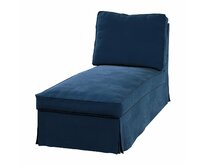 Dekoria Potah na lenošku Ektorp volně stojící - jednoduchý styl, tmavě modrá, szezlong Ektorp wolnostojący, Velvet, 704-29
