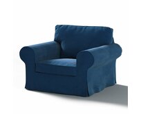 Dekoria Potah na křeslo IKEA Ektorp, tmavě modrá, křeslo Ektorp, Velvet, 704-29