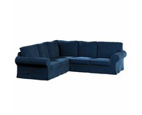 Dekoria Potah na pohovku IKEA  Ektorp rohová, tmavě modrá, pohovka Ektorp rohová, Velvet, 704-29