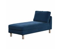 Dekoria Potah na šezlong IKEA Karlstad samostatný, krátký, tmavě modrá, Potah na šezlong Karlstad samostatný, Velvet, 704-29