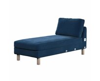 Dekoria Potah na přídavný šezlong IKEA Karlstad, krátký, tmavě modrá, Potah na přídavný šezlong Karlstad, Velvet, 704-29