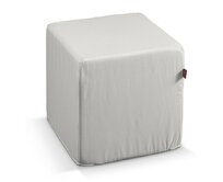 Dekoria Sedák Cube - kostka pevná 40x40x40, smetanově bílá, 40 x 40 x 40 cm, Etna, 705-01