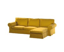 Dekoria Potah na pohovku IKEA Ektorp 2-místná s lenoškou, medová, pohovka 2-míst. + šezlong, Ingrid, 705-46