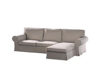 Dekoria Potah na pohovku IKEA Ektorp 2-místná s lenoškou, béžová , pohovka 2-míst. + šezlong, Ingrid, 705-44