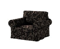 Dekoria Potah na křeslo IKEA Ektorp, hnědá a černá, křeslo Ektorp, Living II, 162-10