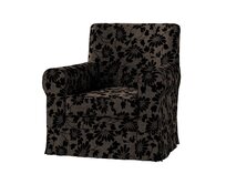 Dekoria Potah na křeslo IKEA Ektorp Jennylund, hnědá a černá, kØeslo Ektorp Jennylund, Living II, 162-10