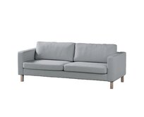 Dekoria Potah na pohovku IKEA  Karlstad 3-místná, nerozkládací, krátký, šedá, pohovka Karlstad 3-místná, Amsterdam, 704-55