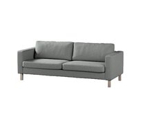 Dekoria Potah na pohovku IKEA Karlstad 3-místná, nerozkládací, krátký, modrá melanž, pohovka Karlstad 3-místná, Madrid, 162-32