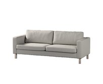 Dekoria Potah na pohovku IKEA Karlstad 3-místná, nerozkládací, krátký, šedá, pohovka Karlstad 3-místná, Living II, 162-00