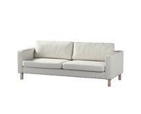 Dekoria Potah na pohovku IKEA Karlstad 3-místná, nerozkládací, krátký, světle šedá, pohovka Karlstad 3-místná, Living II, 162-01