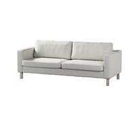 Dekoria Potah na pohovku IKEA Karlstad 3-místná, nerozkládací, krátký, šedá, pohovka Karlstad 3-místná, Living II, 162-37