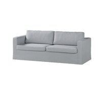 Dekoria Potah na pohovku IKEA  Karlstad 3-místná, nerozkládací, dlouhý, šedá, pohovka Karlstad 3-místná, Amsterdam, 704-55