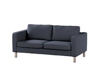 Dekoria Potah na pohovku IKEA  Karlstad 2-místná, nerozkládací, krátký, tmavě modrá melanž, pohovka Karlstad 2-místná, Madrid, 162-30