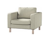 Dekoria Potah na křeslo IKEA Karlstad, krátký, písek, potah na křeslo Karlstad krátký, Madrid, 162-22