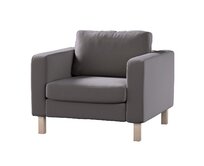 Dekoria Potah na křeslo IKEA Karlstad, krátký, hnědá, potah na křeslo Karlstad krátký, Ingrid, 705-45