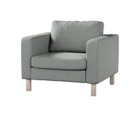 Dekoria Potah na křeslo IKEA Karlstad, krátký, modrá melanž, potah na křeslo Karlstad krátký, Madrid, 162-32