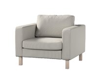 Dekoria Potah na křeslo IKEA Karlstad, krátký, šedá, potah na křeslo Karlstad krátký, Living II, 162-00