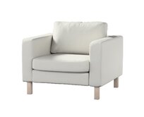 Dekoria Potah na křeslo IKEA Karlstad, krátký, šedá, potah na křeslo Karlstad krátký, Living II, 162-37