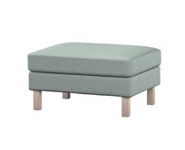 Dekoria Potah na podnožku IKEA Karlstad, béžová a eukalyptová, potah na podnožku Karlstad, Madrid, 162-04