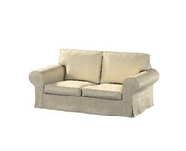 Dekoria Potah na pohovku IKEA  Ektorp 2-místná, rozkládací, STARÝ MODEL, béžová a zlatá, pohovka Ektorp 2-místná rozkládací, Living II, 162-07