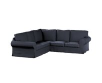 Dekoria Potah na pohovku IKEA  Ektorp rohová, tmavě modrá melanž, pohovka Ektorp rohová, Madrid, 162-30