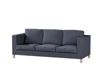 Dekoria Potah na pohovku IKEA  Karlanda 3-místná nerozkládací, krátký, tmavě modrá melanž, pohovka Karlanda 3-místná, Madrid, 162-30